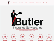 Tablet Screenshot of butlerinsuranceservices.com